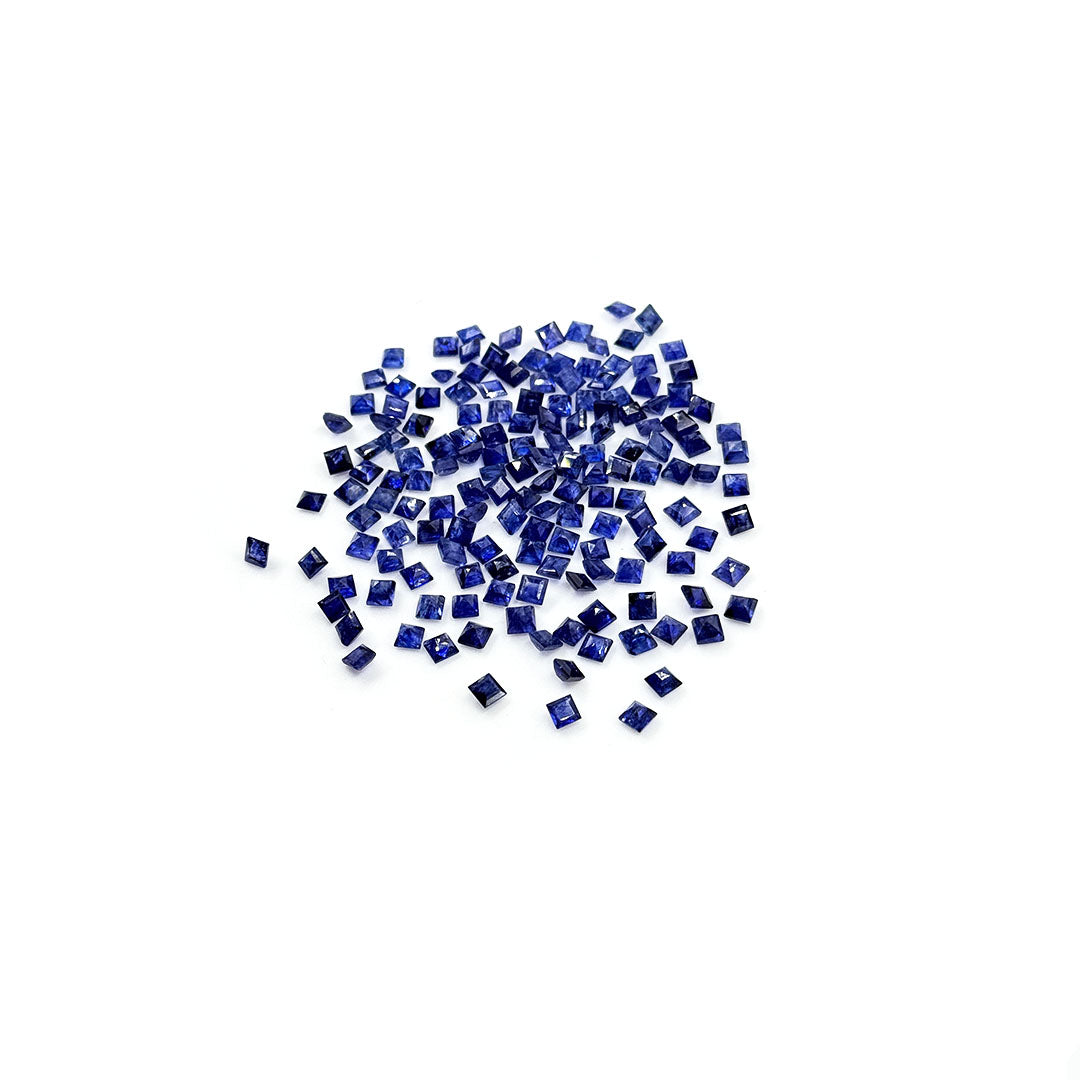 Natural  Bangkok Blue Sapphire Calibrated Squares | 3mm & 4mm