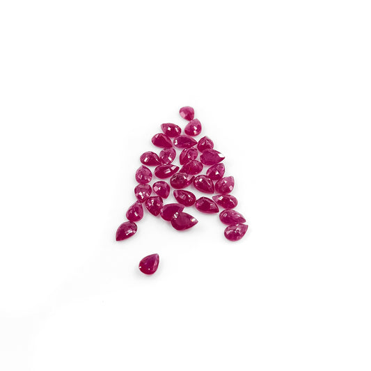 Natural Mozambique Ruby Calibrated Pears | 3x5mm & 6x4mm