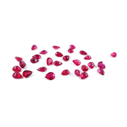 Natural Bangkok Ruby Calibrated Pears | 5x7mm & 6x8mm