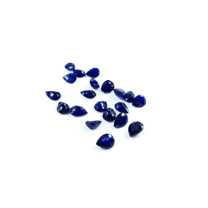 Natural Bangkok Blue Sapphire Calibrated Pears | 5x7mm & 6x8mm