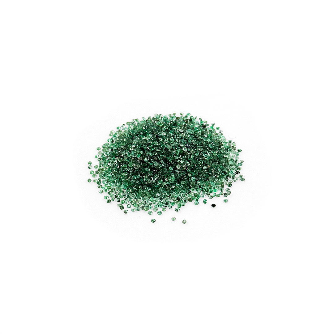 Natural Zambian Emerald Calibrated Rounds | 1mm & 1.5mm