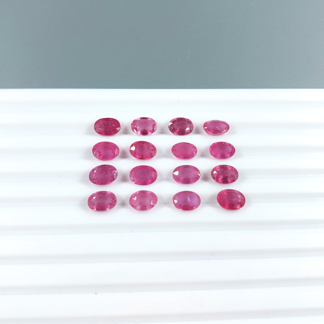 Natural Mozambique Ruby Calibrated Ovals | 6x8mm & 7x9mm