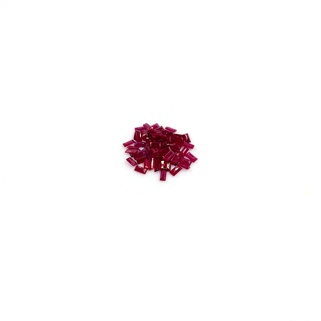 Natural Mozambique Ruby Calibrated Baguettes 2x4mm