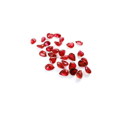 Natural Bangkok Ruby Calibrated Pears | 5x7mm & 6x8mm