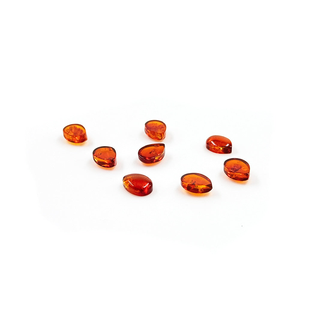 Natural Amber Calibrated Pears | 7x9mm & 8x10mm