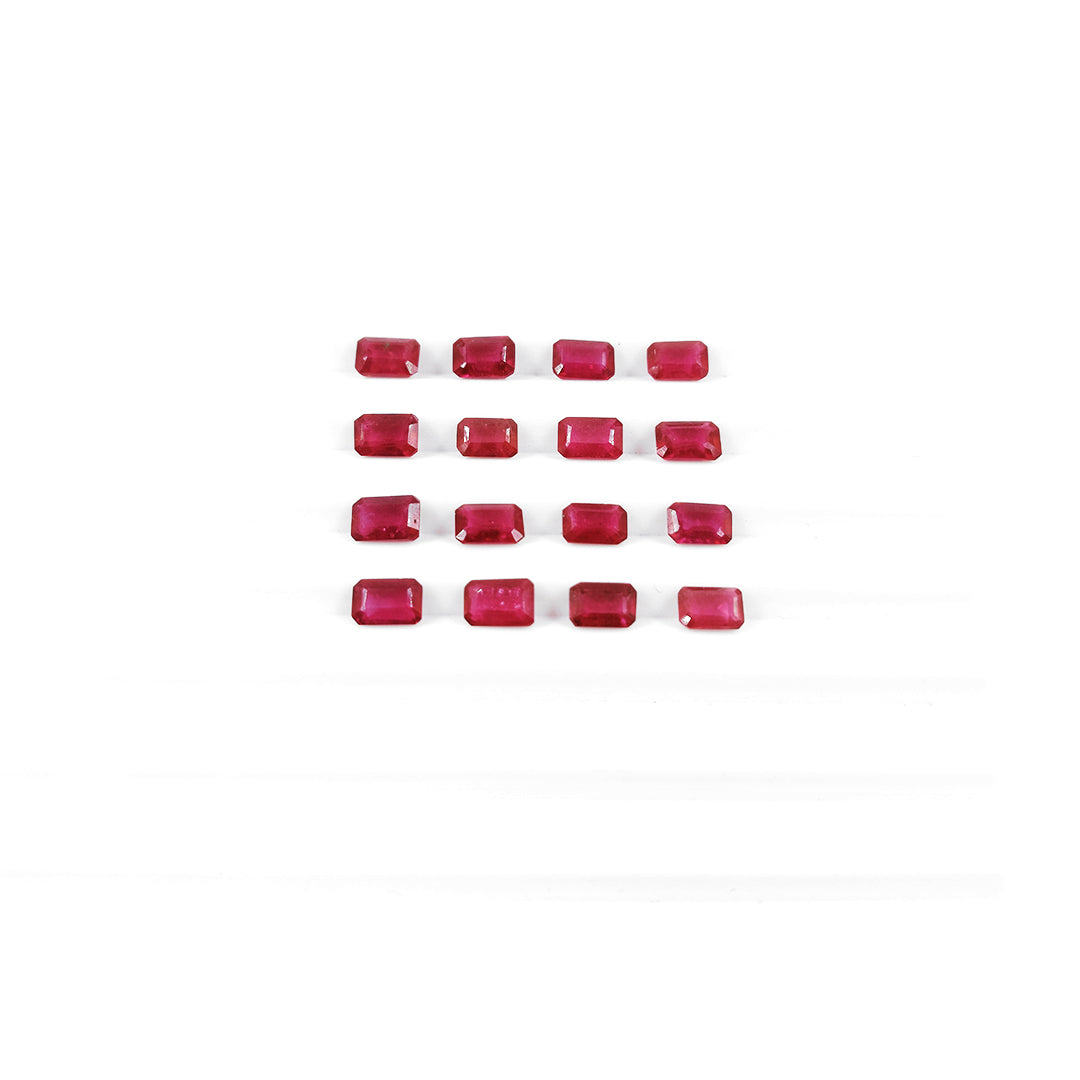 Natural Bangkok Ruby Calibrated Octagons | 3x5mm & 4x6mm