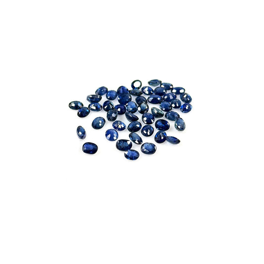 Natural  Bangkok Untreated Blue Sapphire Calibrated Ovals | 3x4mm & 4x5mm