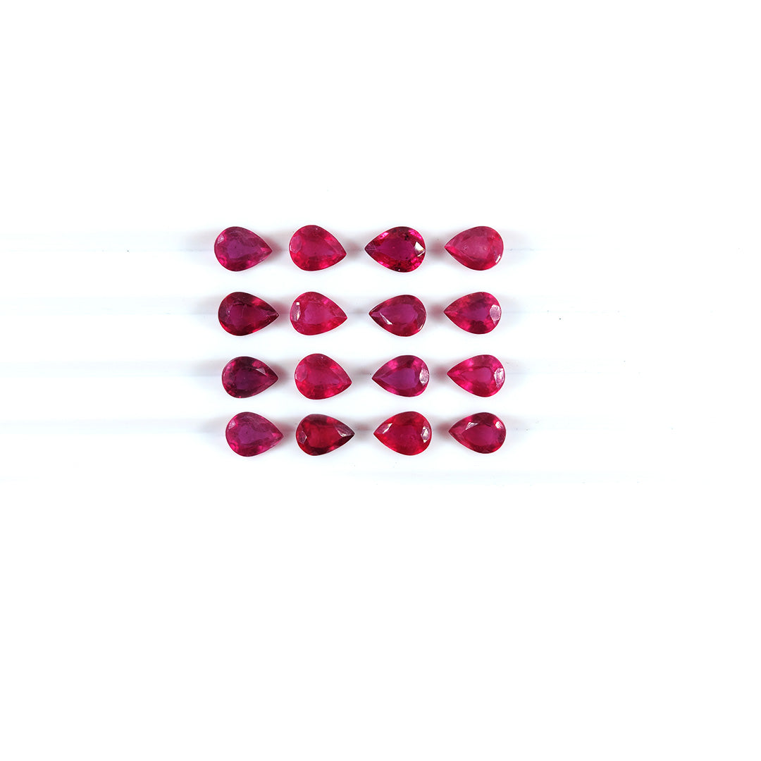 Natural Bangkok Ruby Calibrated Pears | 5x7mm & 6x8mm