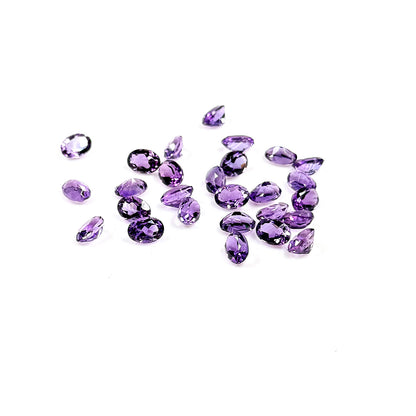 Natural Amethyst Calibrated Ovals | 7x5mm & 6x8mm