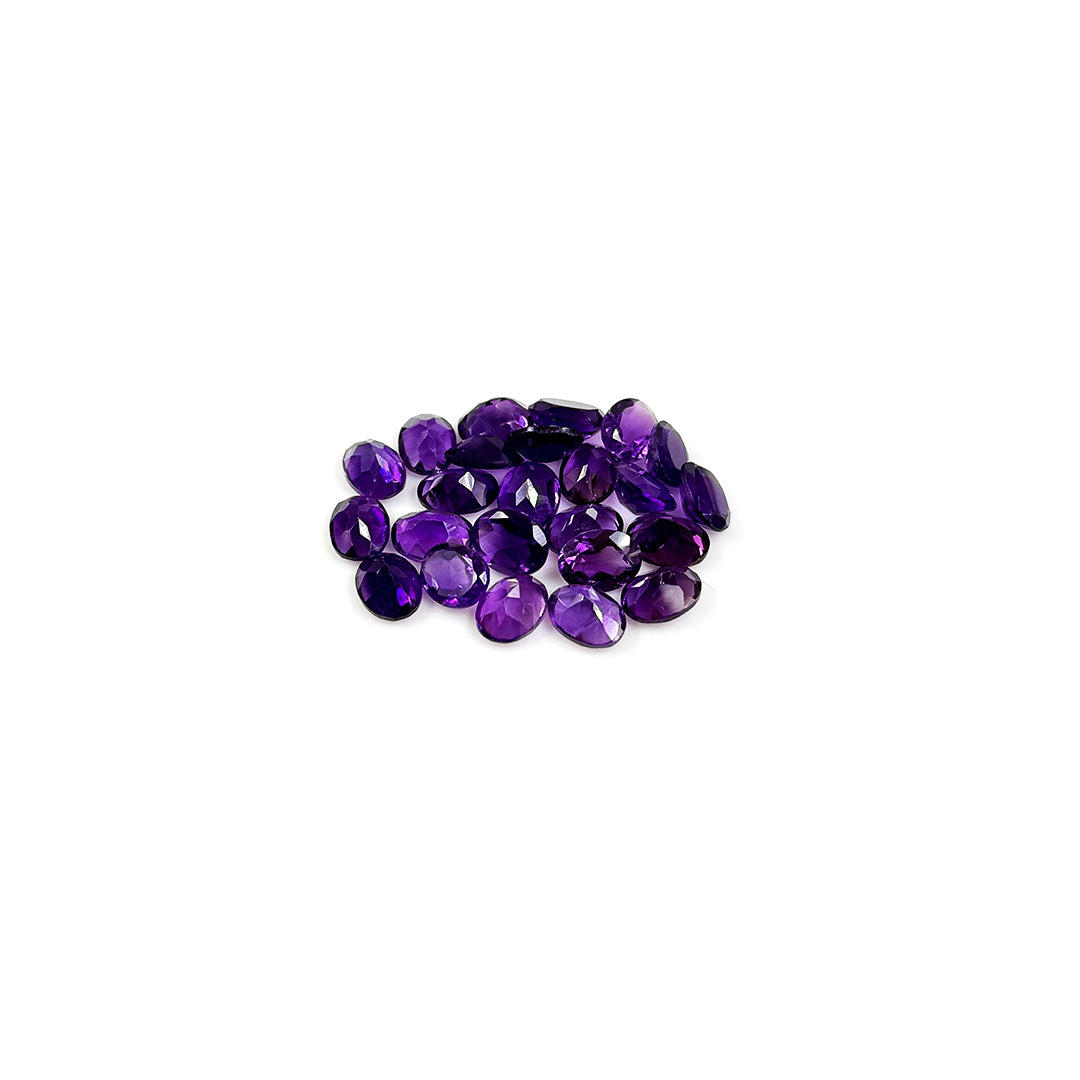 Natural Amethyst Calibrated Ovals | 7x5mm & 6x8mm