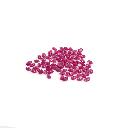 Natural African Ruby Calibrated Ovals | 3x5mm & 6x4mm