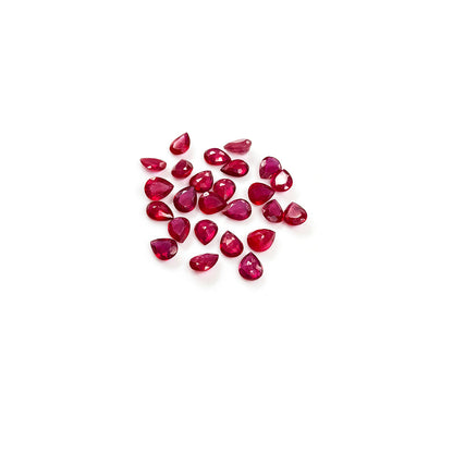 Natural Bangkok Ruby Calibrated Pears | 7x9mm & 8x10mm