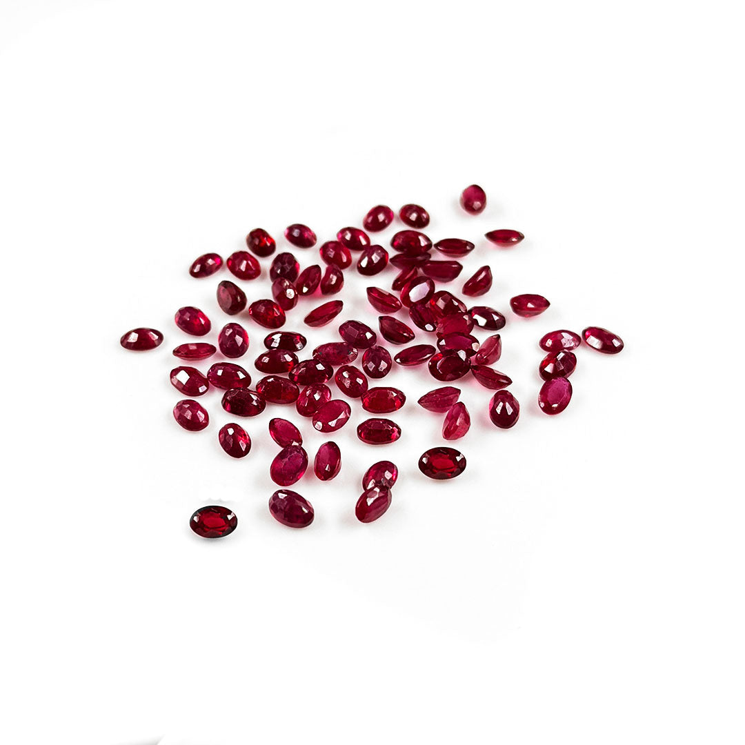 Natural Bangkok Ruby Calibrated Ovals | 6x7mm & 7x8mm