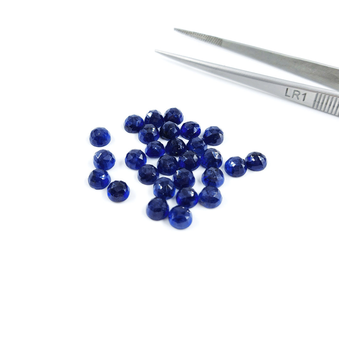 Natural  Bangkok Blue Sapphire Calibrated Rounds | 5mm & 6mm