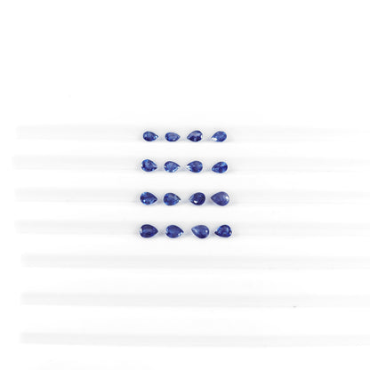 Natural Bangkok Blue Sapphire Calibrated Pears | 3x4mm & 4x5mm