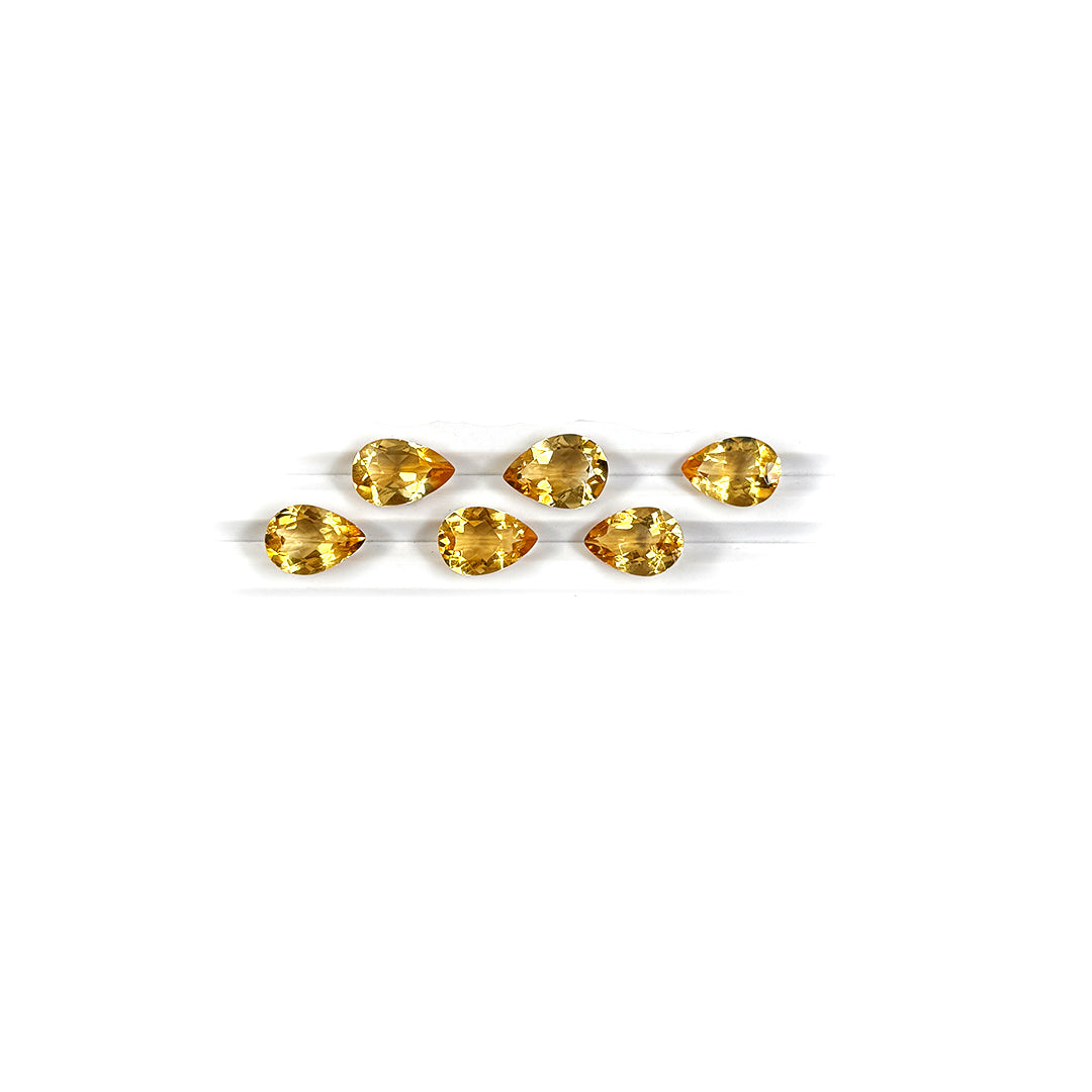 Natural Citrine Calibrated Pears 10x14mm