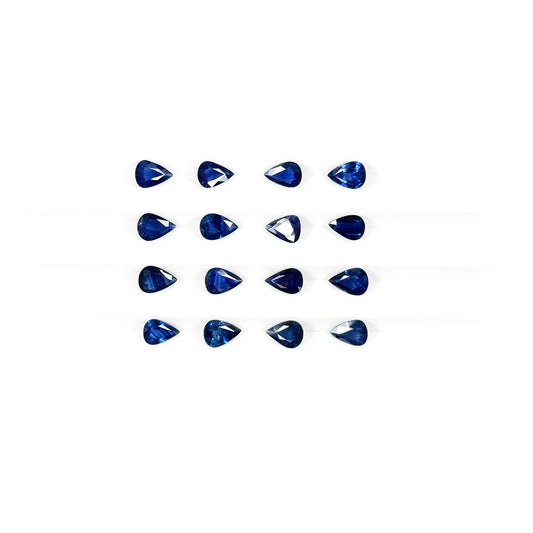 Natural  Bangkok Untreated Blue Sapphire Calibrated Pears | 5x7mm & 6x8mm