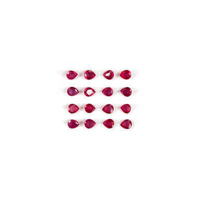 Natural Bangkok Ruby Calibrated Pears | 4x5mm & 5x6mm