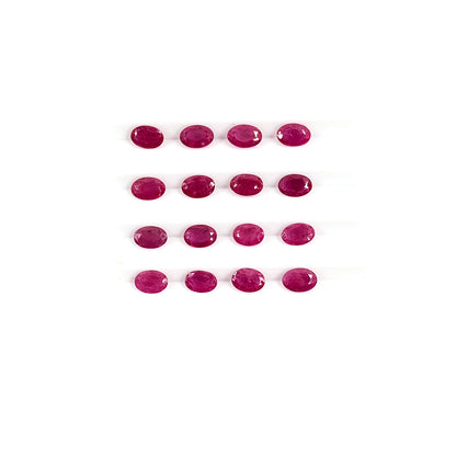 Natural Mozambique Ruby Calibrated Ovals | 3x5mm & 6x4mm