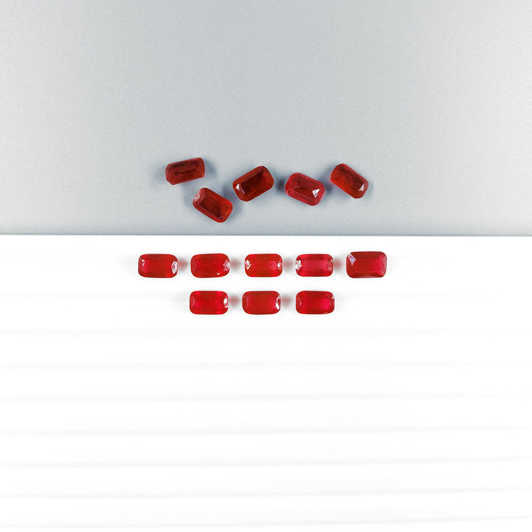 Natural Bangkok Ruby Calibrated Long Cushions | 6x10mm & 6.5x10mm