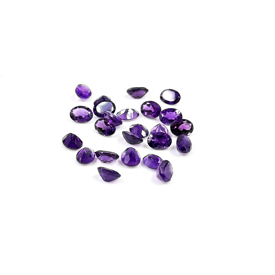 Natural Amethyst Calibrated Ovals | 7x5mm & 6x8mm