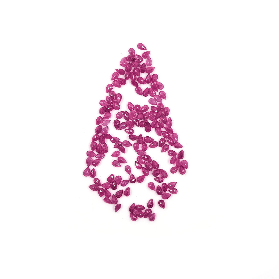 Natural African Ruby Calibrated Pears | 3x5mm & 6x4mm