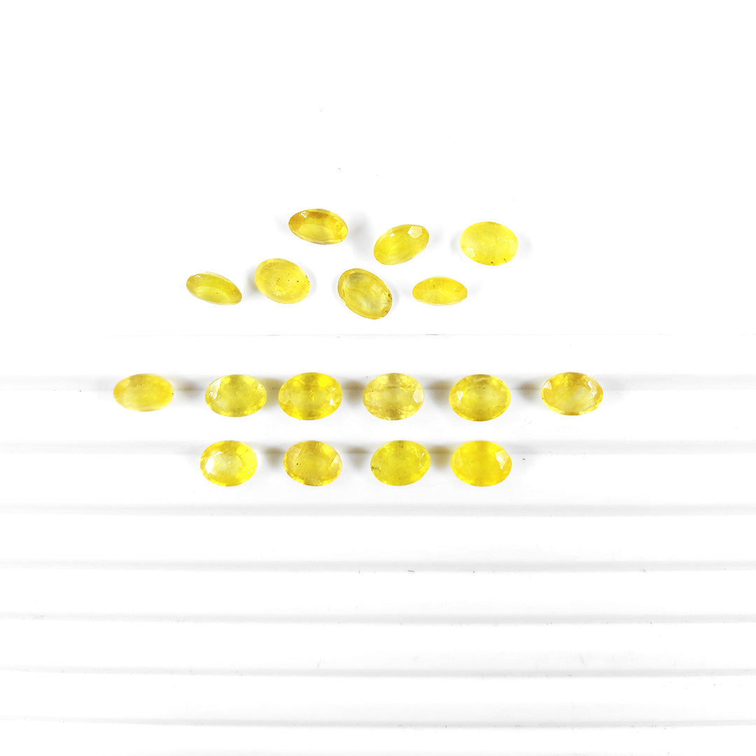 Natural Calibrated Bangkok Yellow Sapphire Ovals | 7x5mm & 8x6mm