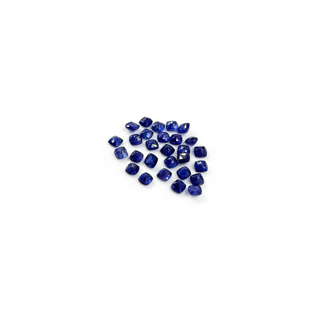 Natural  Bangkok Blue Sapphire Calibrated Cushion | 3mm & 4mm