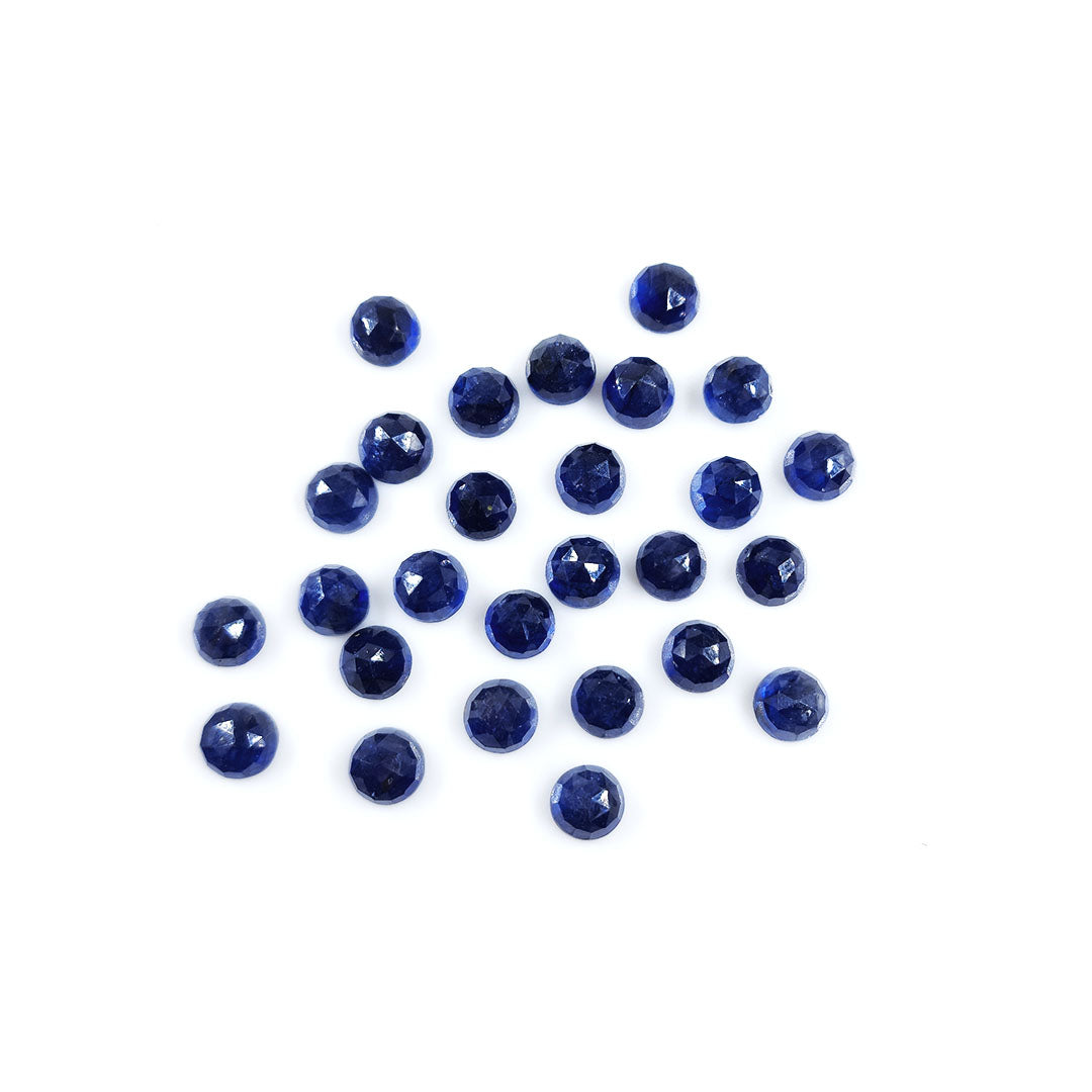 Natural  Bangkok Blue Sapphire Calibrated Rounds | 5mm & 6mm