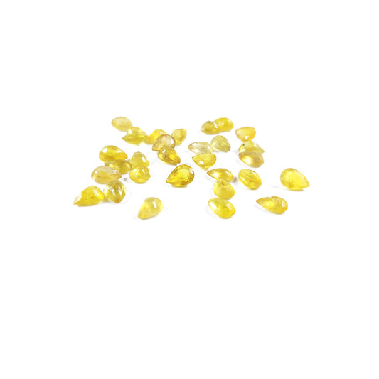 Natural Bangkok Yellow Sapphire Calibrated Pears | 5x7mm & 6x8mm