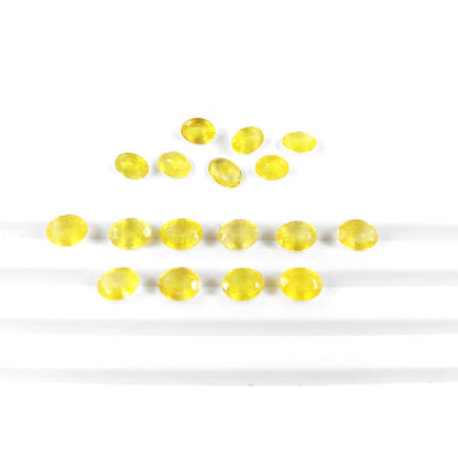 Natural Calibrated Bangkok Yellow Sapphire Ovals | 7x5mm & 8x6mm