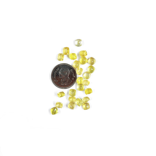 Natural Calibrated Bangkok Yellow Sapphire Cushions | 4mm & 5mm