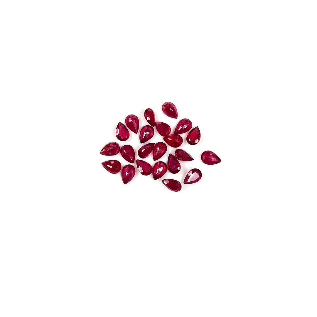 Natural Bangkok Ruby Calibrated Pears | 4x7mm & 5x8mm