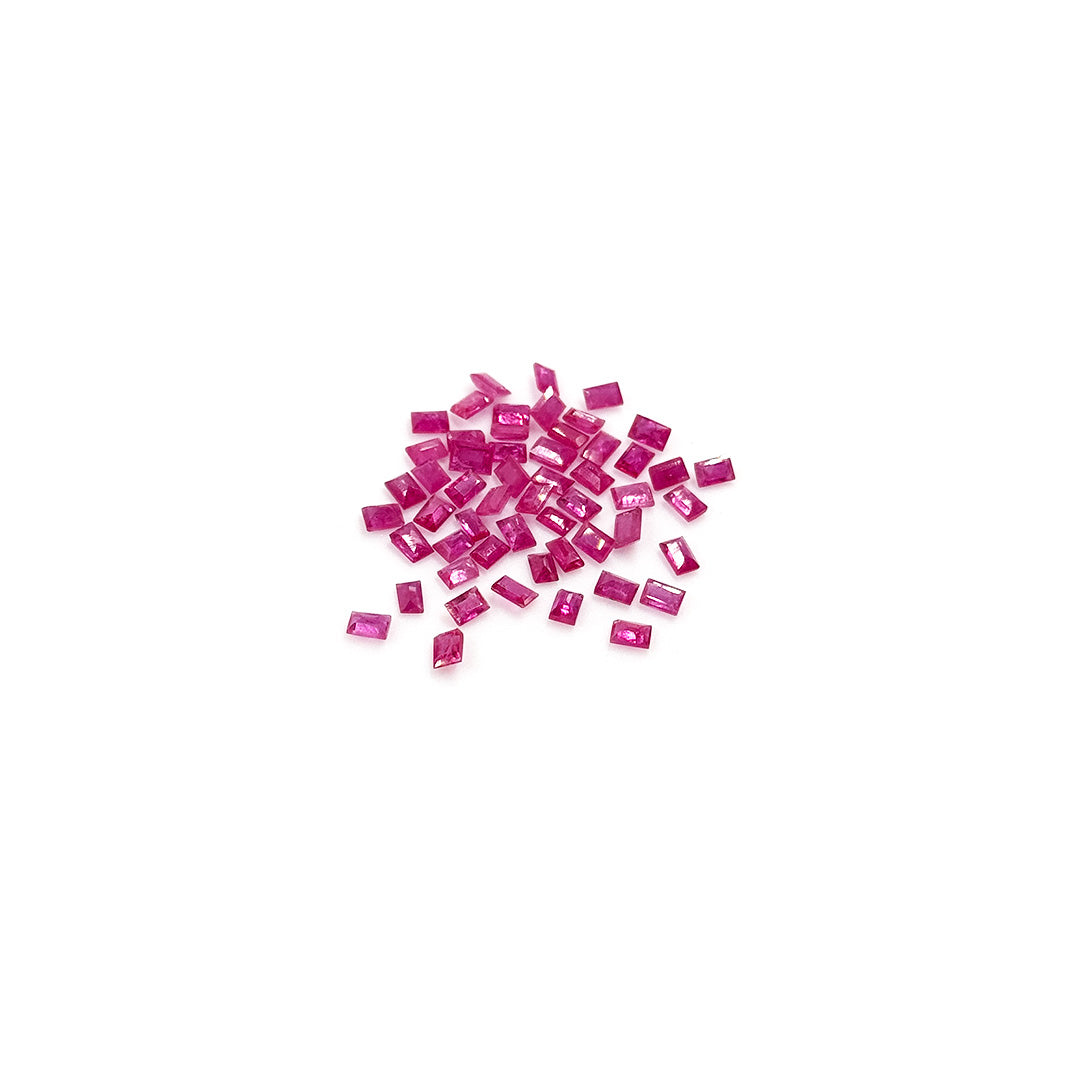 Natural Mozambique Ruby Calibrated Baguettes 2x3mm