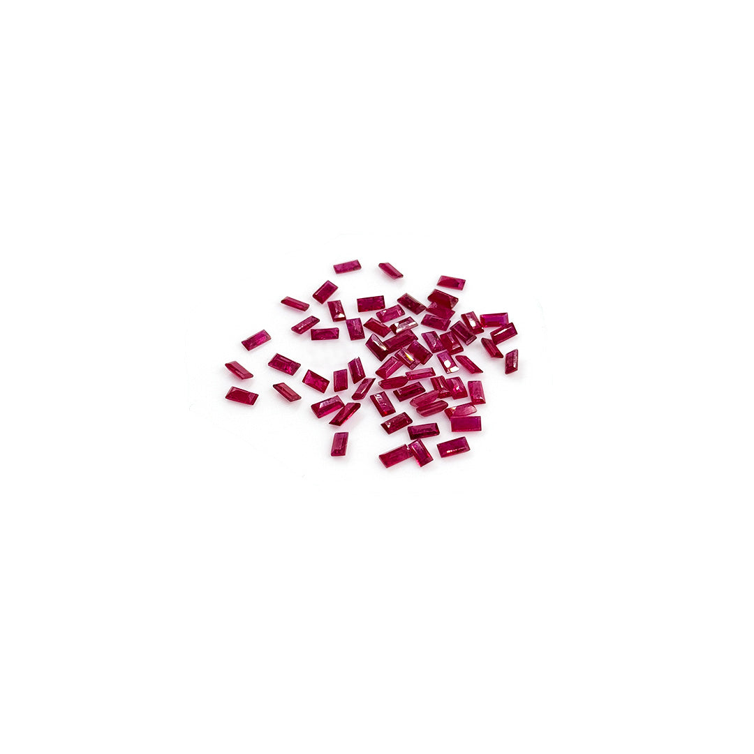 Natural Mozambique Ruby Calibrated Baguettes 2x4mm