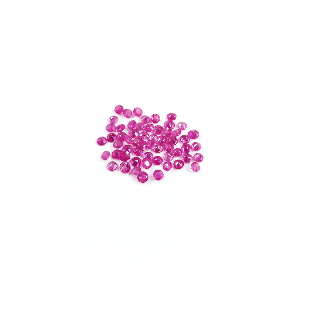 Natural Mozambique Ruby Calibrated Rounds | 2mm & 3mm