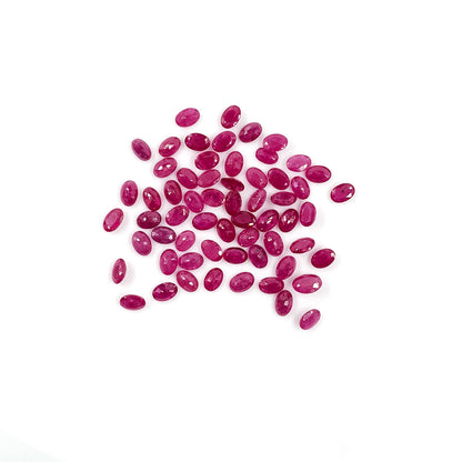 Natural Mozambique Ruby Calibrated Ovals | 3x5mm & 6x4mm