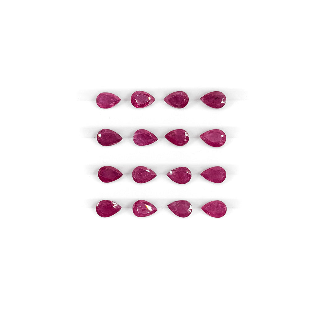 Natural Mozambique Ruby Calibrated Pears | 3x5mm & 6x4mm