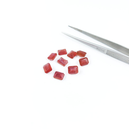 Natural Bangkok Ruby Calibrated Octagons | 7x9mm & 8x10mm