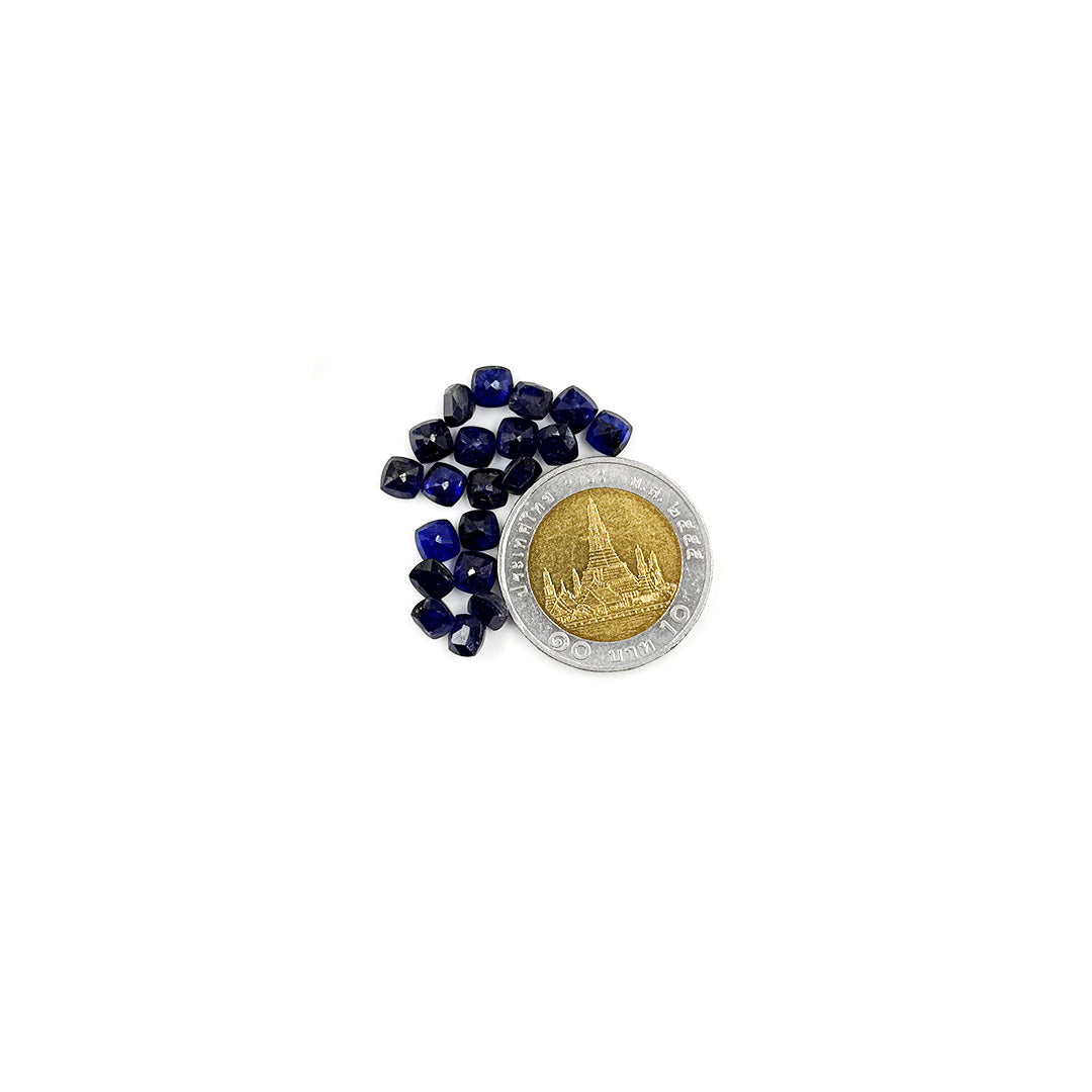 Natural  Bangkok Blue Sapphire Calibrated Cushion| 5mm & 6mm