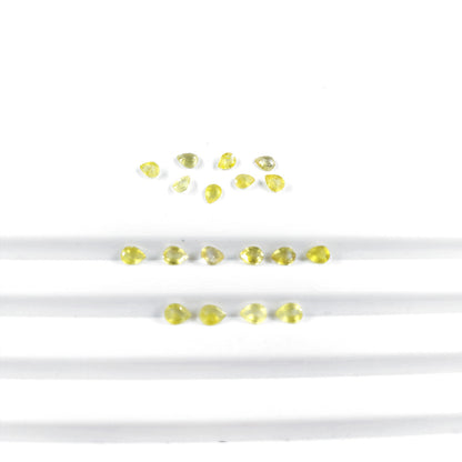 Natural Calibrated Bangkok Yellow Sapphire Pears | 3x5mm & 6x4mm