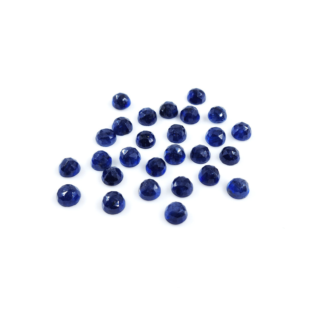 Natural  Bangkok Blue Sapphire Calibrated Rounds | 5mm & 6mm