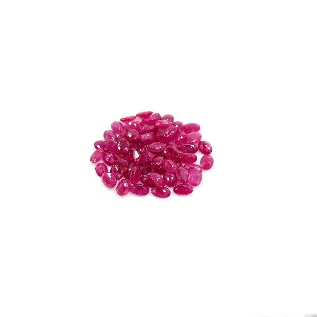 Natural Mozambique Ruby Calibrated Ovals | 3x5mm & 6x4mm