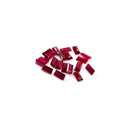 Natural Bangkok Ruby Calibrated Baguettes | 4x8mm & 5x10mm