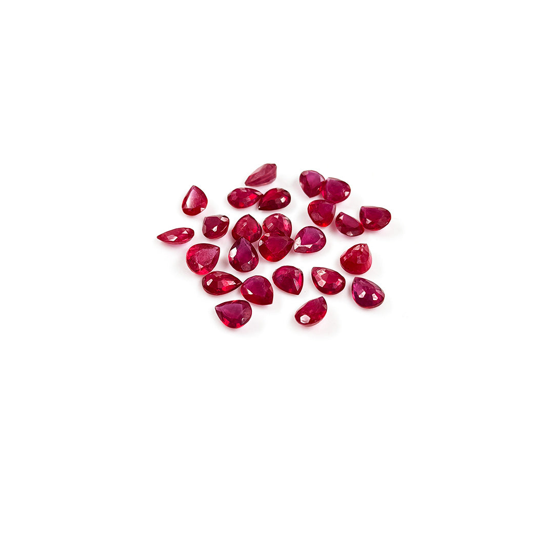 Natural Bangkok Ruby Calibrated Pears | 7x9mm & 8x10mm