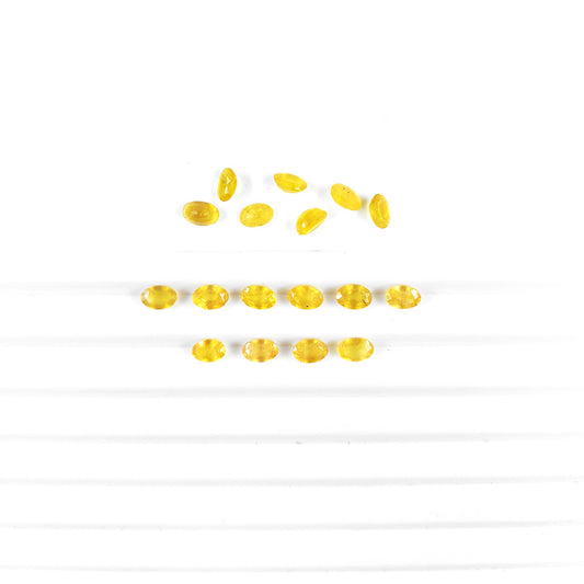 Natural Bangkok Yellow Sapphire Calibrated Ovals | 3x5mm & 6x4mm