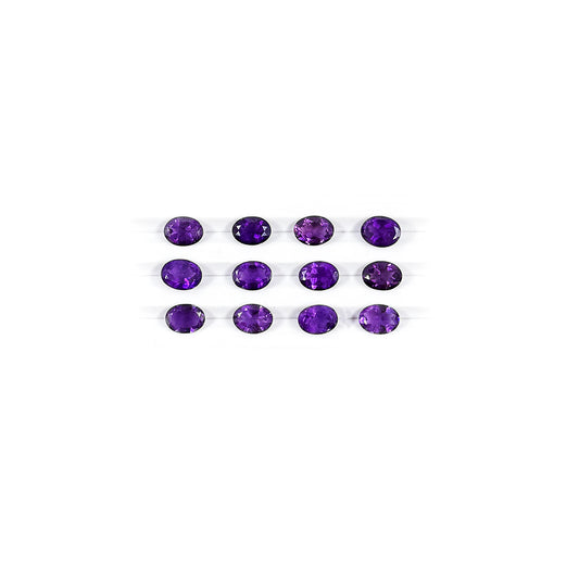 Natural Amethyst Calibrated Ovals | 7x5mm & 6x8mm