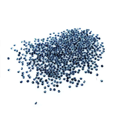 Natural  Blue Sapphire Calibrated Diamond Cut Rounds | 1mm & 1.5mm