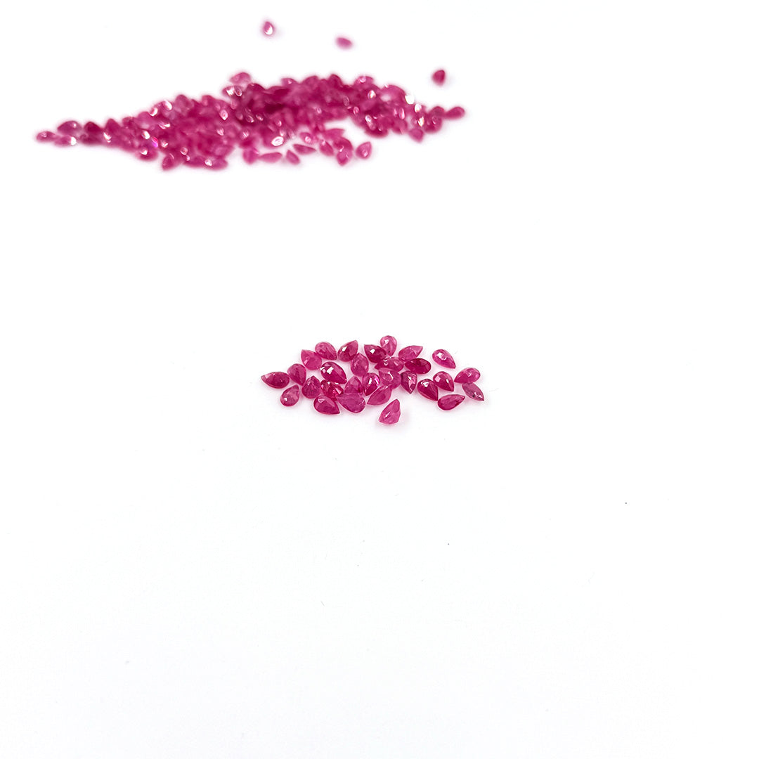 Natural African Ruby Calibrated Pears | 3x5mm & 6x4mm