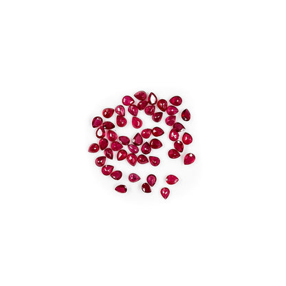 Natural Bangkok Ruby Calibrated Pears | 2x3mm & 3x4mm